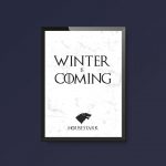 Game of Thrones Winter Is Coming - House Stark | A4 Print