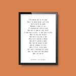 Mr Brightside | The Killers Lyrics Quote Print