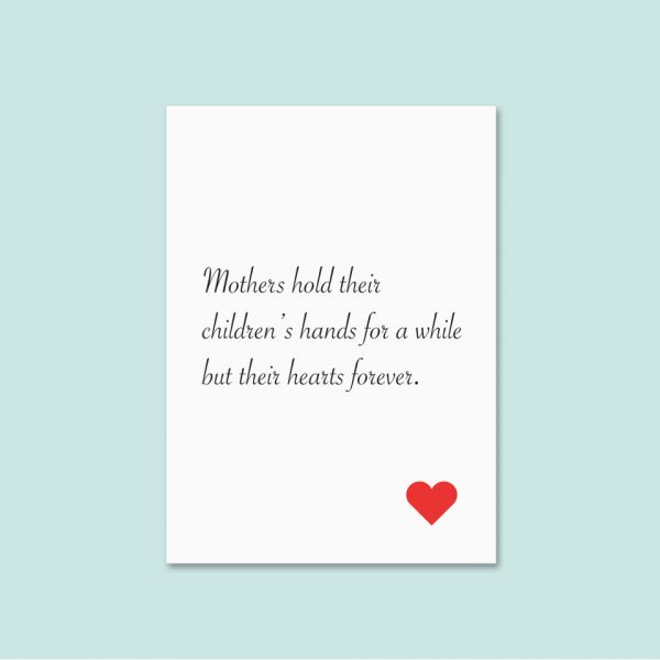 Mothers Hold Their Children's Hands Quote | Mother's Day Gift Quote Print - Image 4