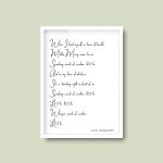 Let It Be | The Beatles Lyrics Quote Print