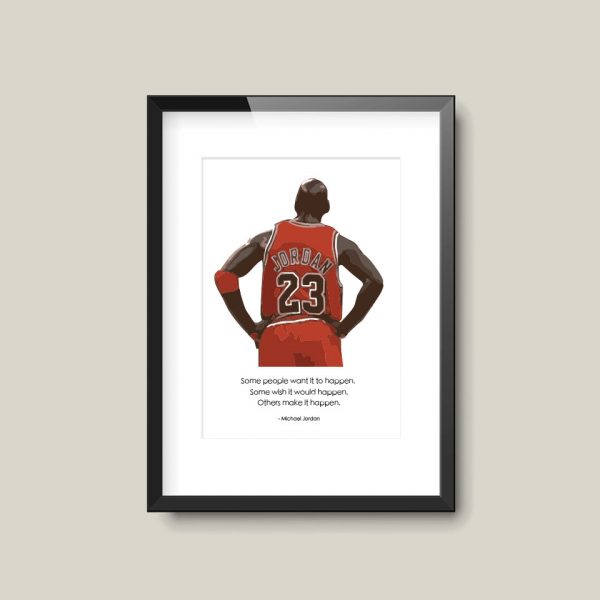 Michael Jordan Make It Happen | Print Quote - Image 3