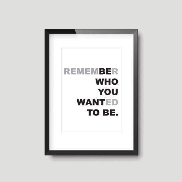 Be Who You Want To Be | Quote Print - Image 3