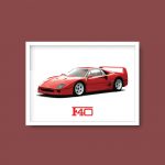 Ferrari F40 | Supercar Print