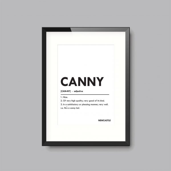 Newcastle Canny Saying Definition Local Geordie | Quote Framed Print - Image 5