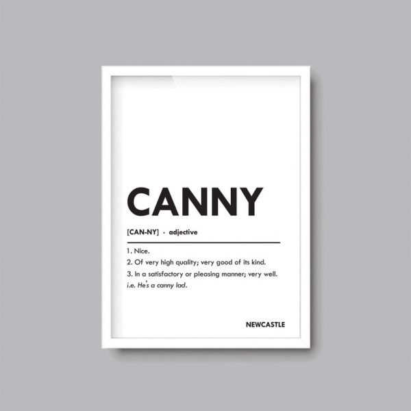 Newcastle Canny Saying Definition Local Geordie | Quote Framed Print - Image 4