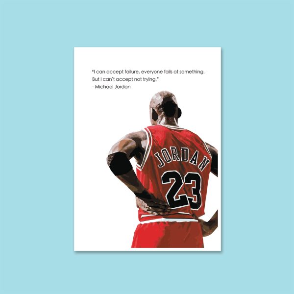 Michael Jordan | Motivational Failure Trying Effort Quote Framed Print - Image 3