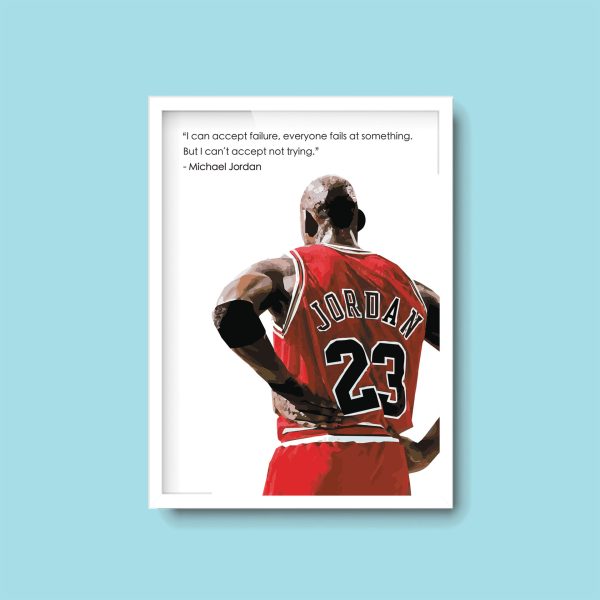 Michael Jordan | Motivational Failure Trying Effort Quote Framed Print - Image 4